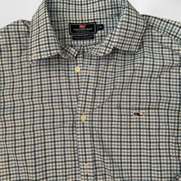 Vineyard Vines Other - Vineyard Vines Men's Long Sleeve Cotton Blue White Checks Shirt  Size Med